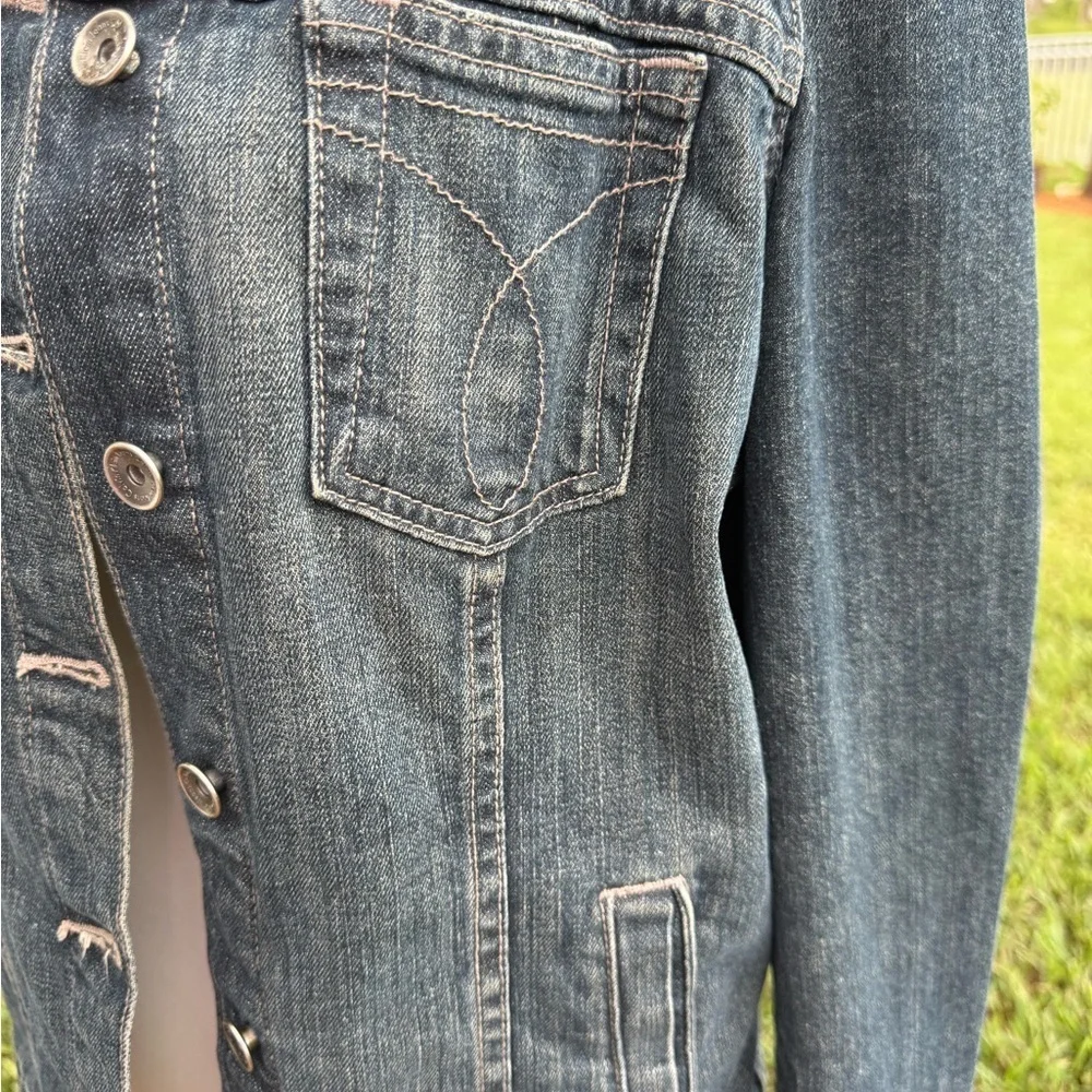 Calvin Klein Jeans Vintage Denim Jacket SZ L - Picture 16 of 16